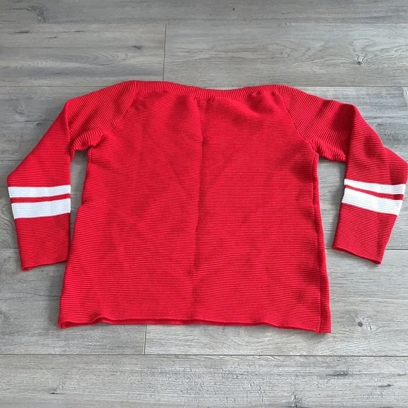 Red Ribbed Sweater Medium - Picture 5 of 5